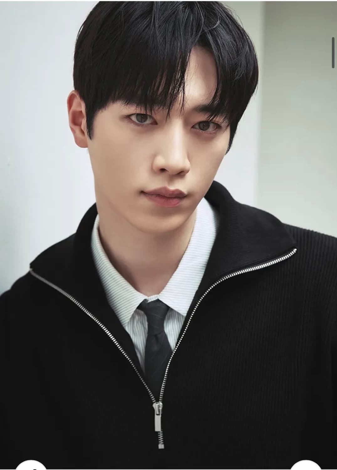 (새상품)(M) 드로우핏 오버사이즈 하프 집업 카라 울 니트 판매 상품이미지4