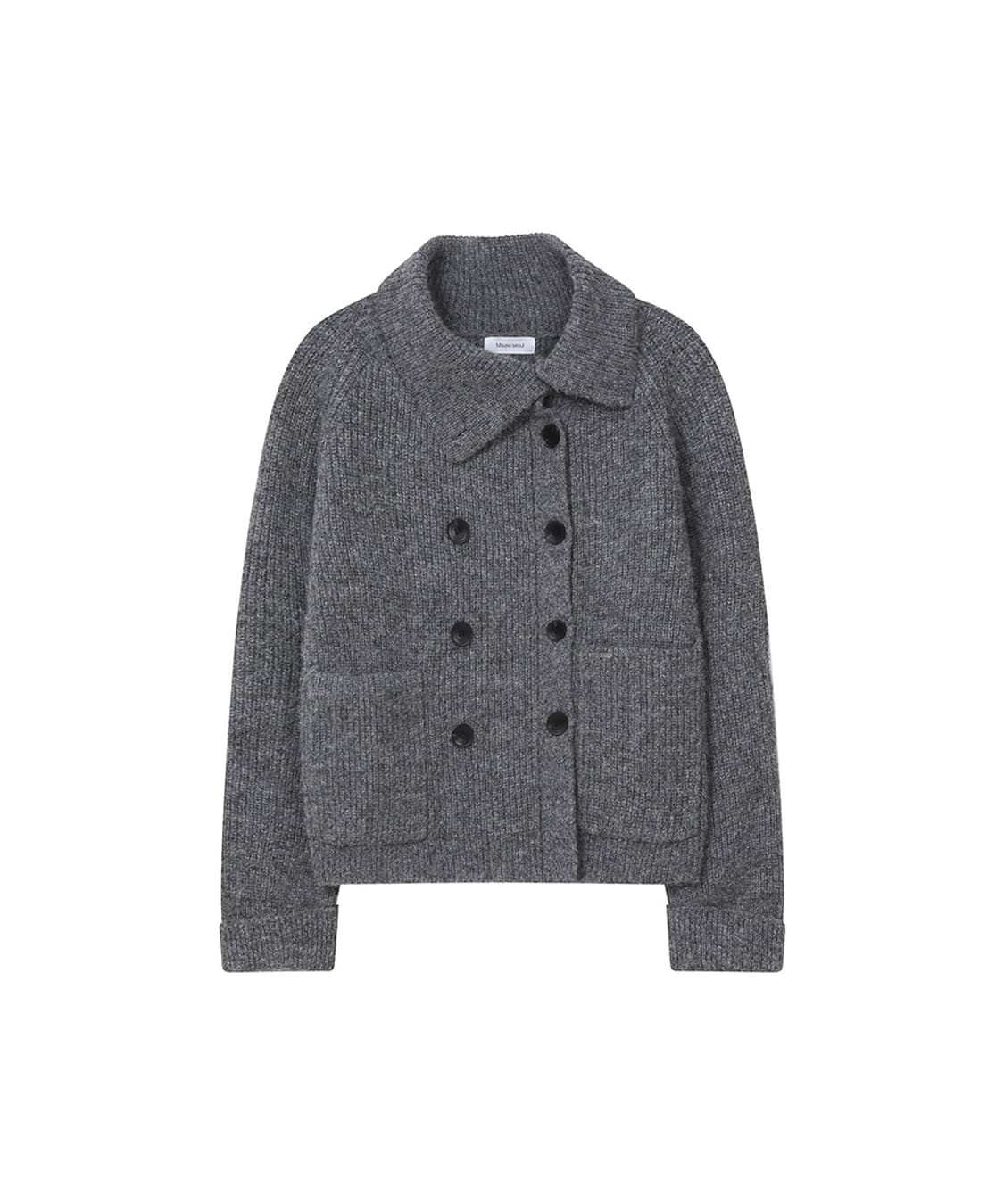 미세키서울 Double button bold knit GREY 상품이미지3