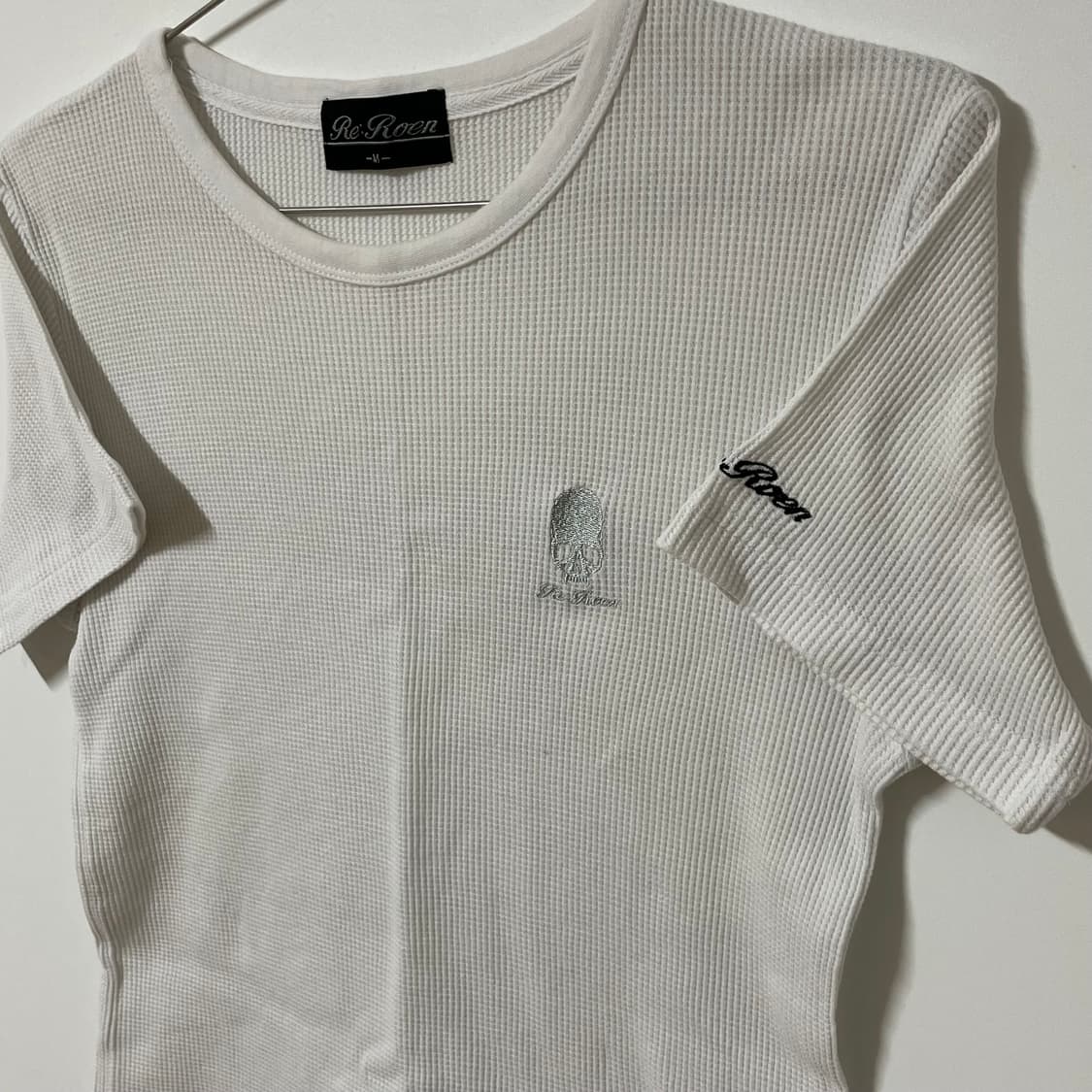 ROEN WHITE WAFFLE KNIT SHORT SLEEVE 상품이미지4