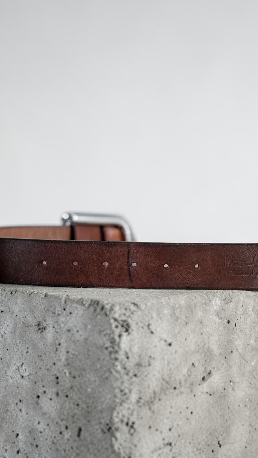 빈티지 통가죽 벨트 브라운 상품이미지2