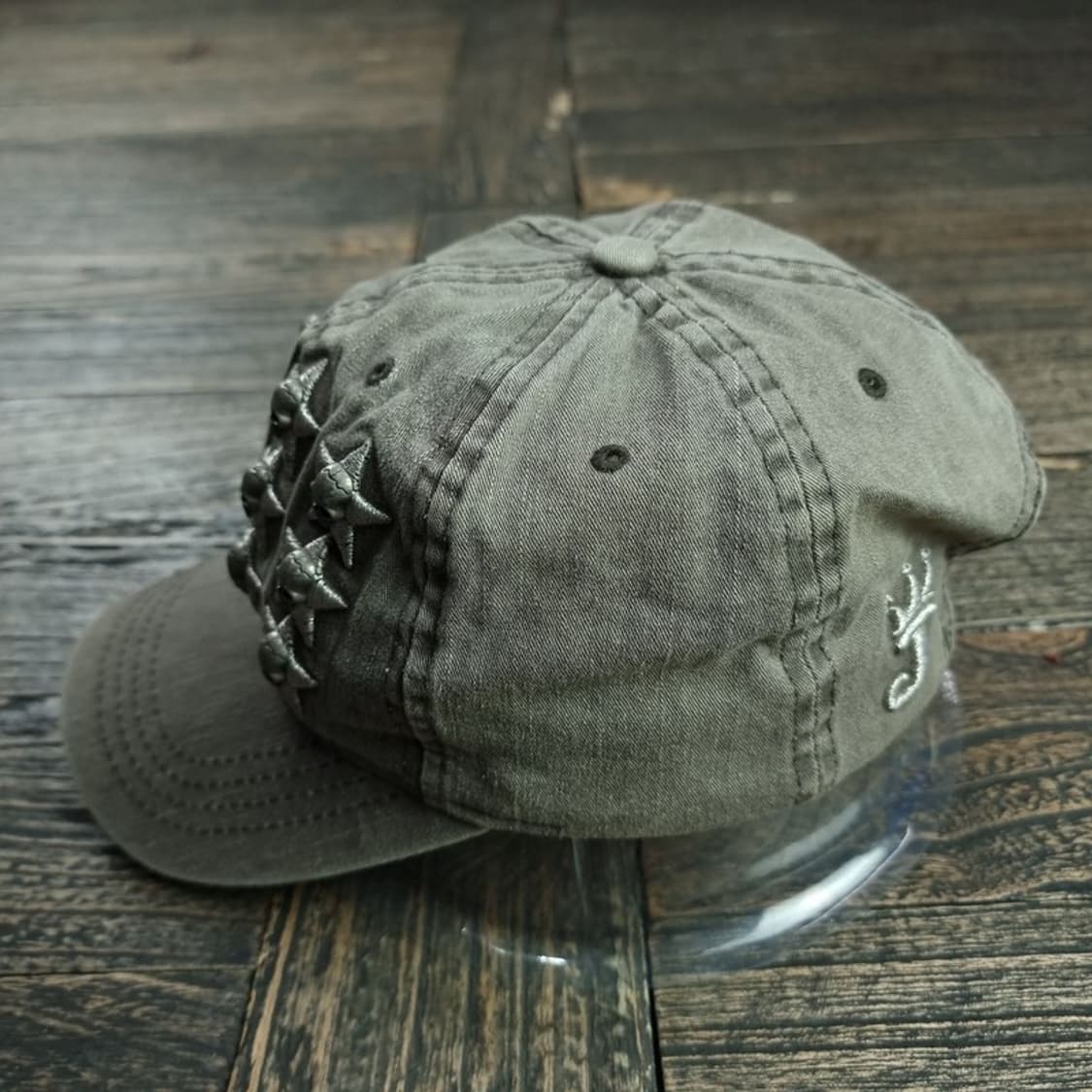 [빈티지] 가공 스컬 스타 자수 볼캡 M19714 상품이미지4