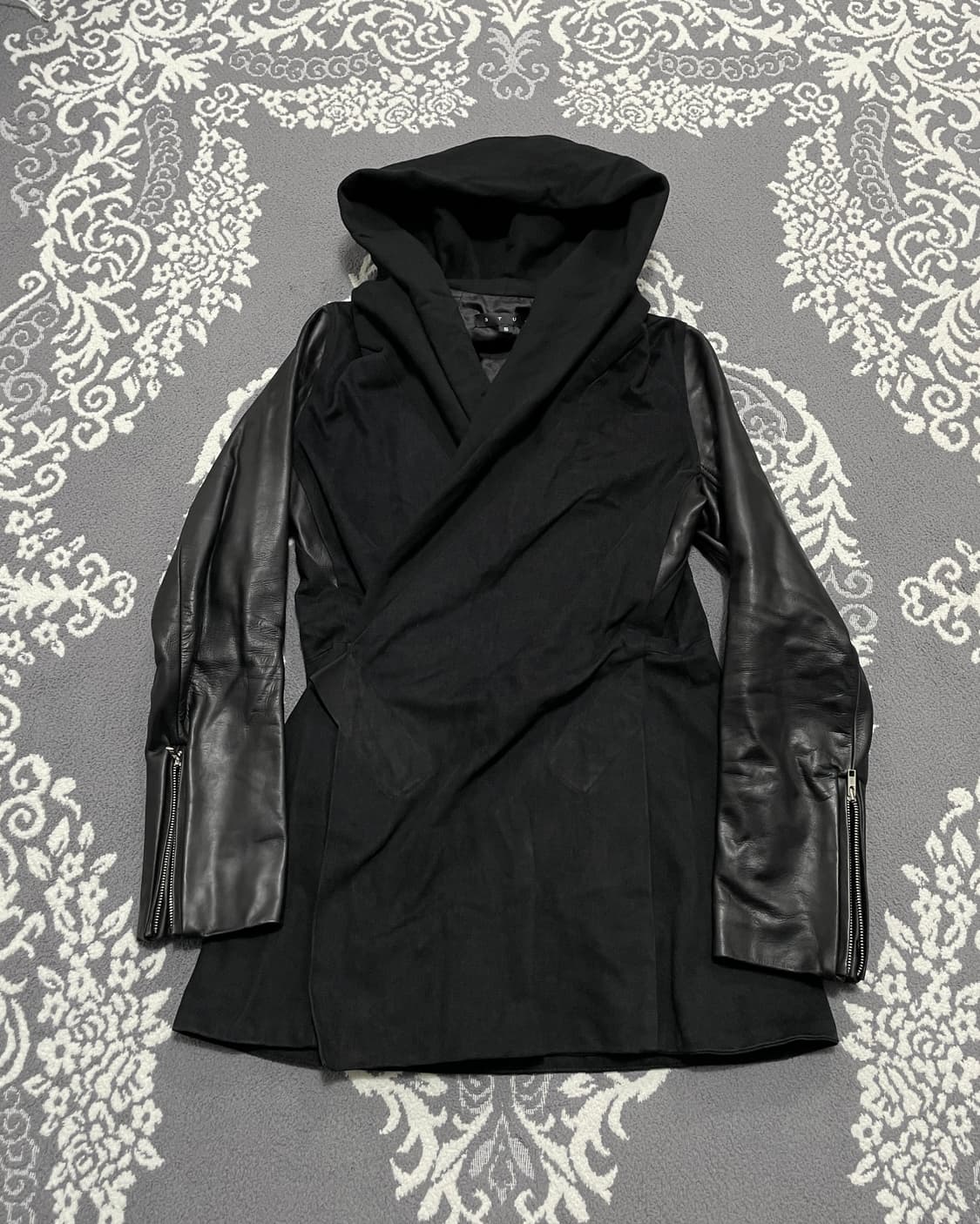 Stud homme horse leather Long Drape Hood 상품이미지4