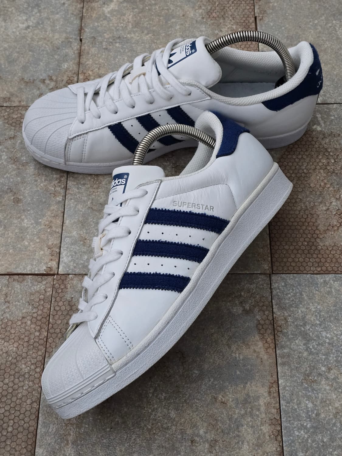 (275)아디다스 슈퍼스타 화이트 블루 상품이미지3