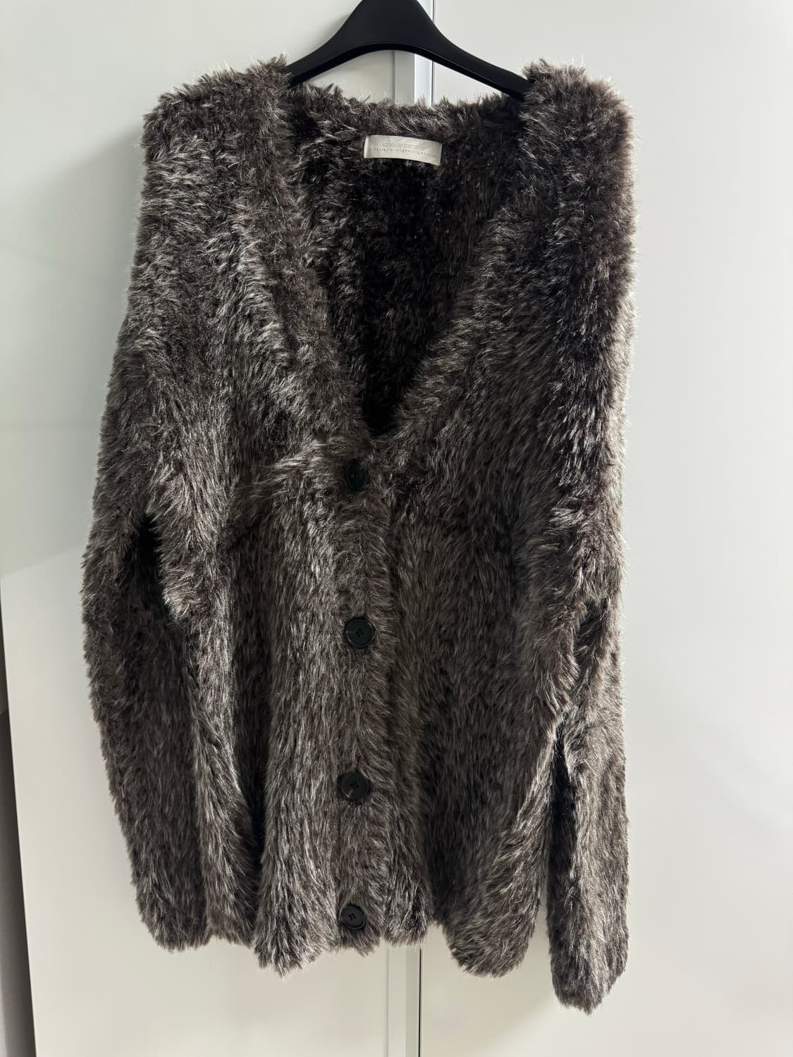 낫띵에브리띵 비건 퍼 니트 가디건 (애쉬 브라운) 상품이미지3