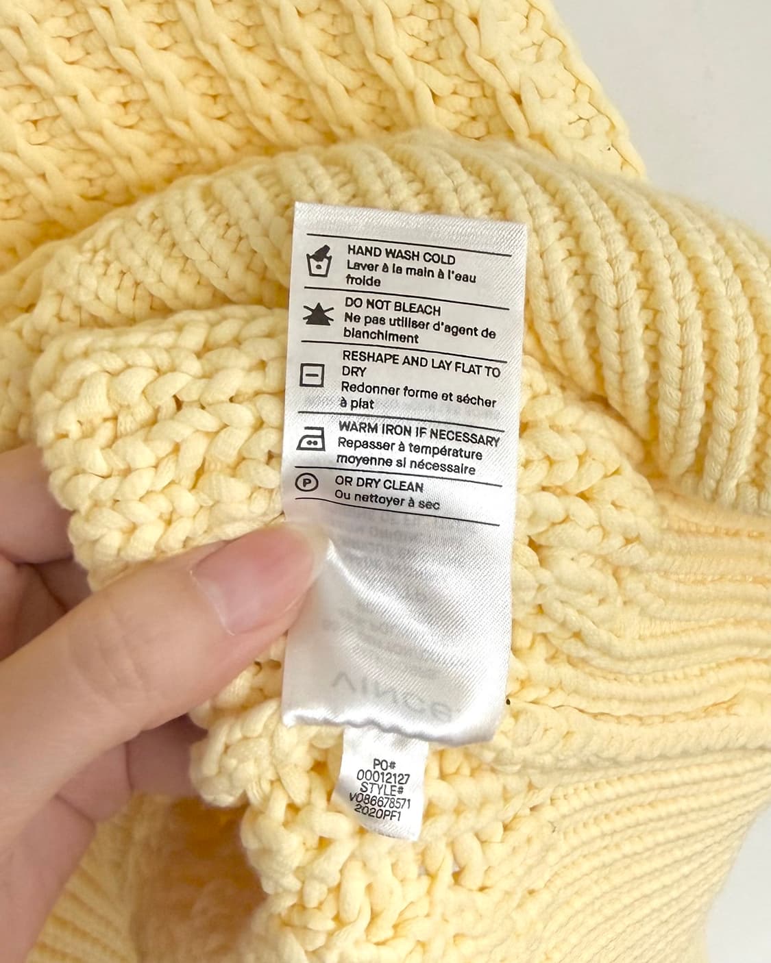 빈스 옐로우 드랍 숄더 니트 스웨터 상품이미지9