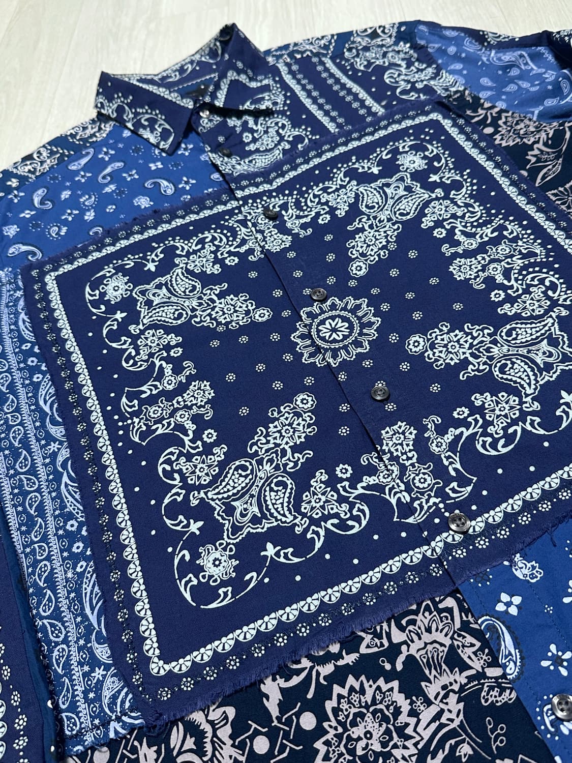 디젤 페이즐리 패치워크 셔츠 상품이미지4