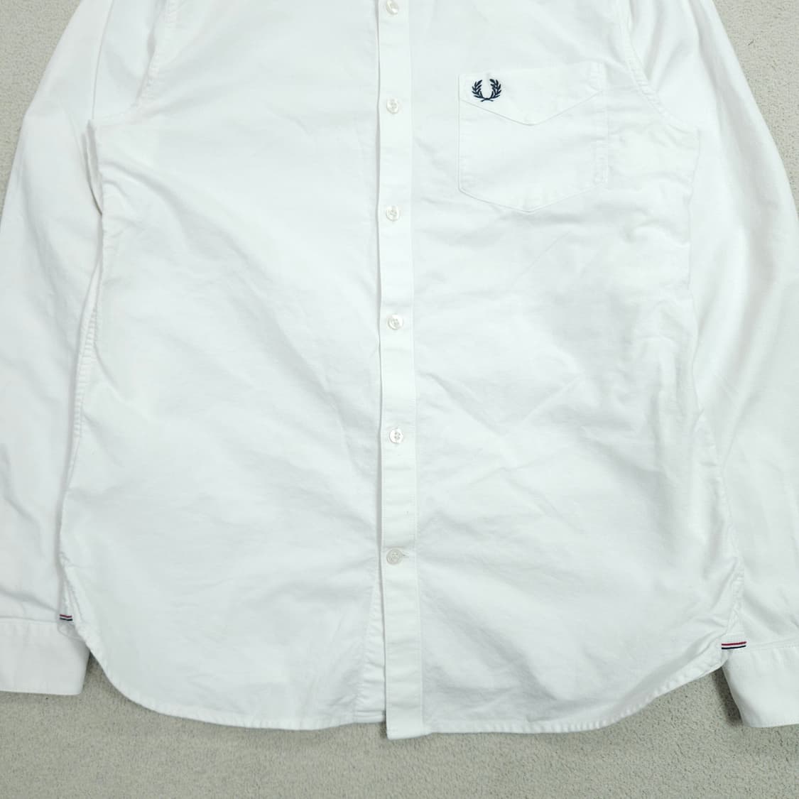 프레드페리 옥스포드 화이트 셔츠 M 상품이미지3
