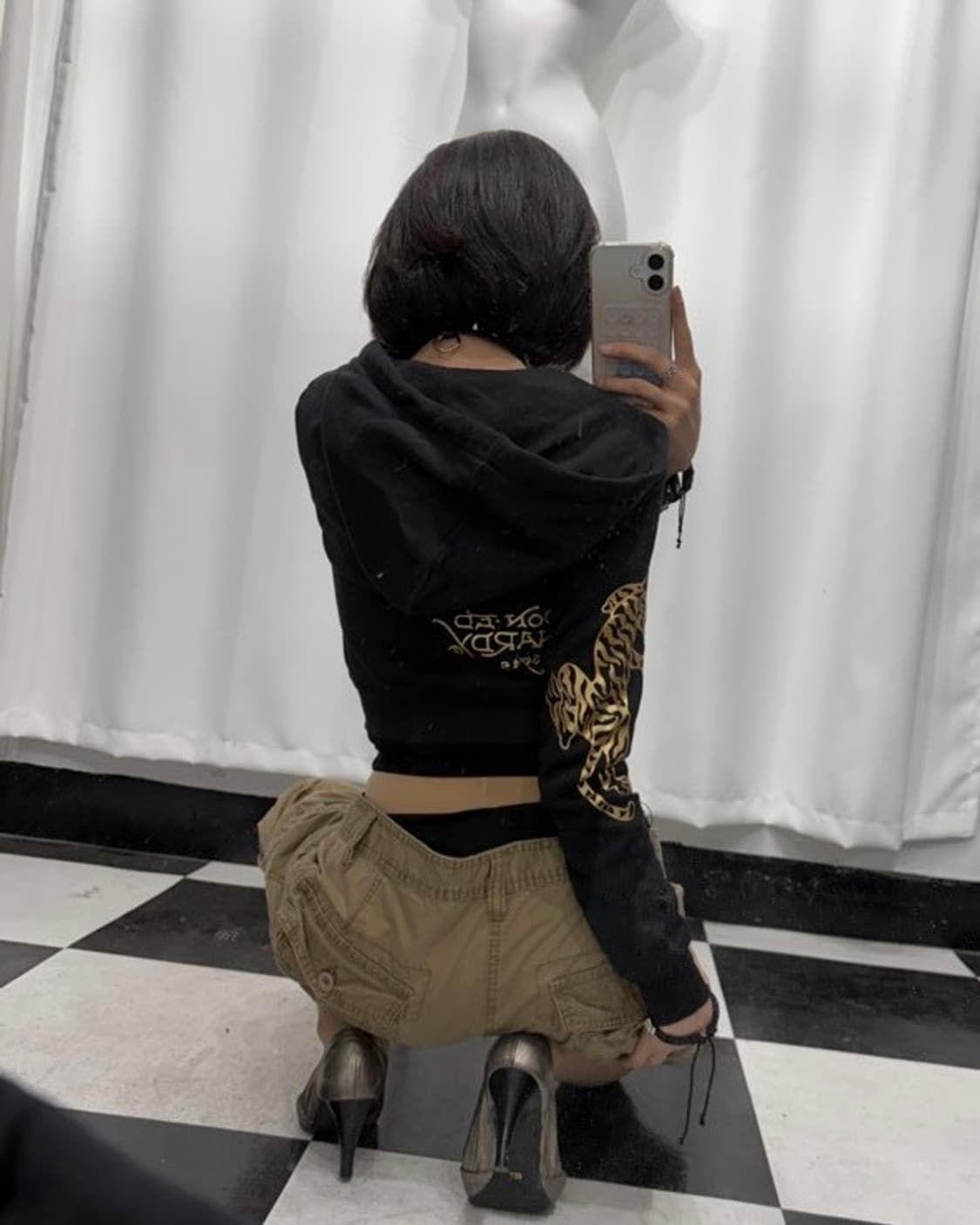 🎸Ed Hardy 블랙 프린팅 후디🎸 상품이미지5