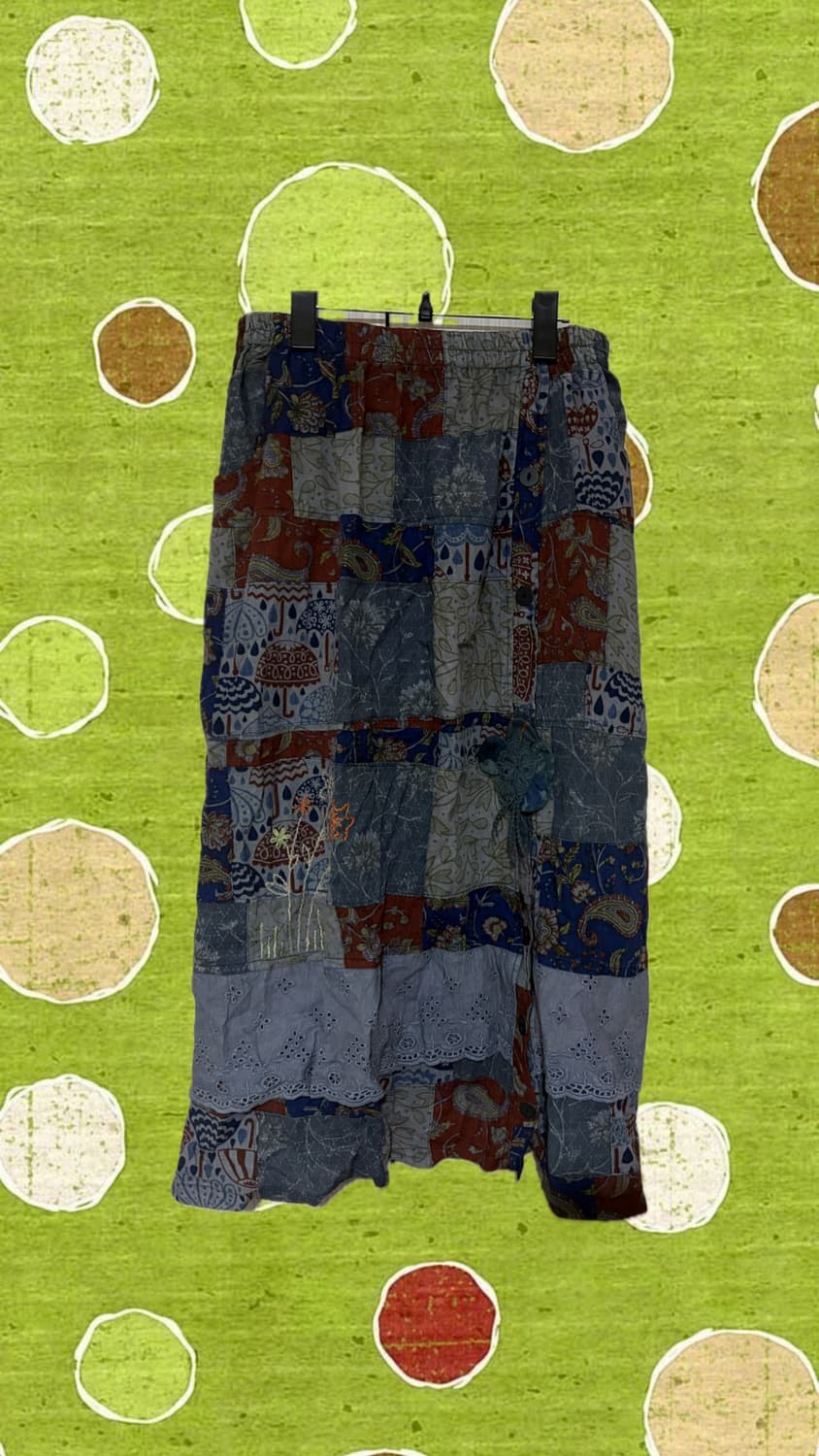 패치워크 패턴 롱스커트 히피 에스닉 보헤미안 상품이미지1