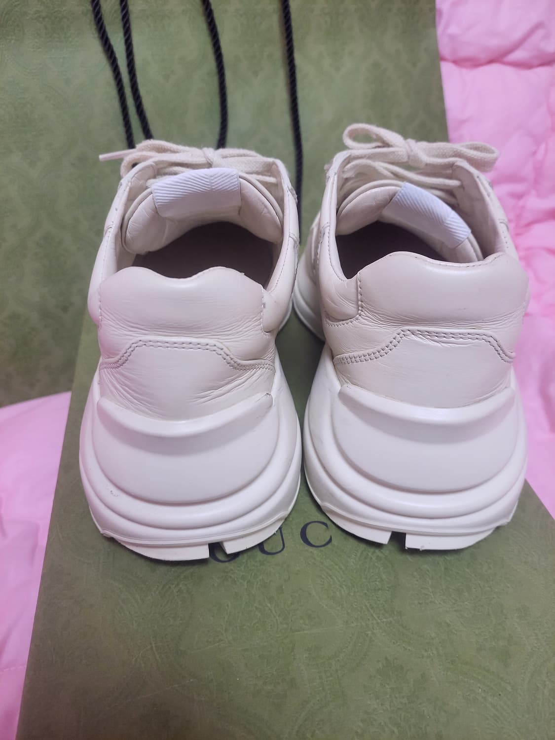 정품)급처상태좋음!구찌 애플 사과 로고 라이톤 스니커즈 키높이 운동화 상품이미지7