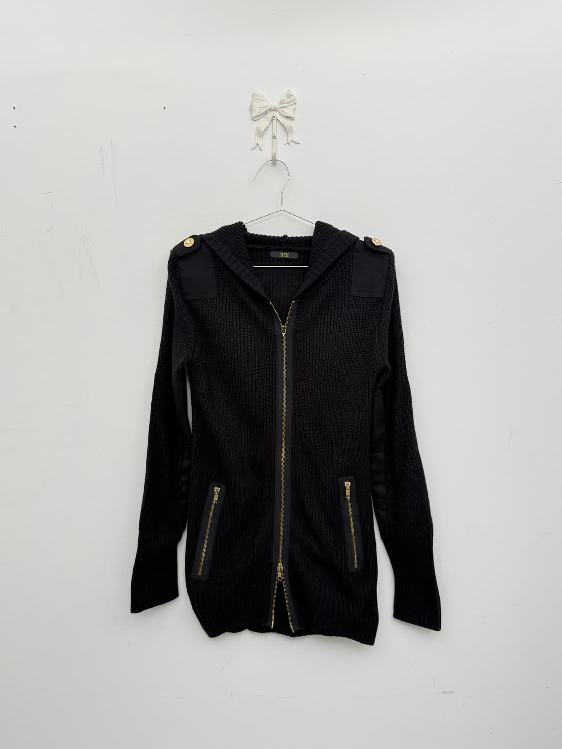 VENCE 니트 후드 미니 원피스 상품이미지6