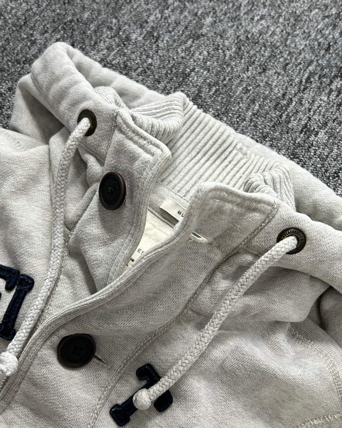 아베크롬비 멜란지그레이 버튼업 후드집업 상품이미지5