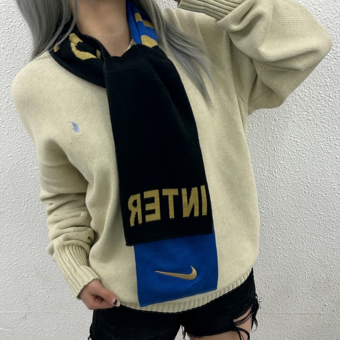 나이키 인터밀란 블루배색 블랙 머플러 상품이미지2