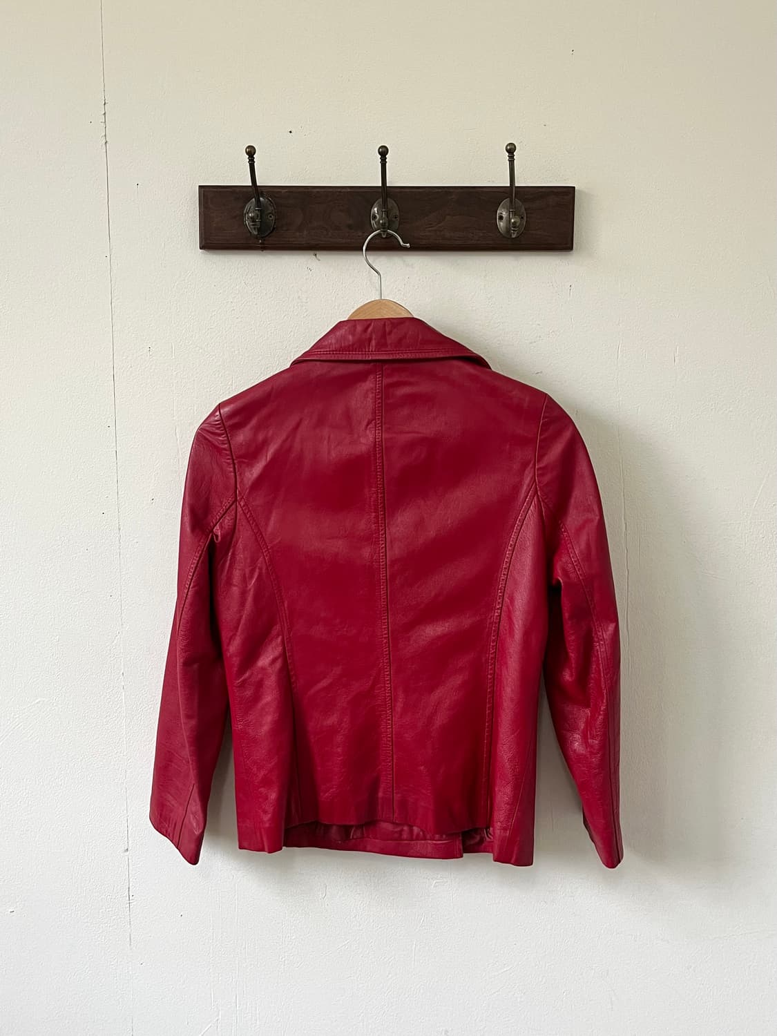 Instinct 레드 레더 자켓 상품이미지3