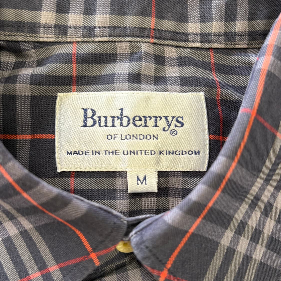 M 버버리 네이비 체크셔츠 상품이미지4