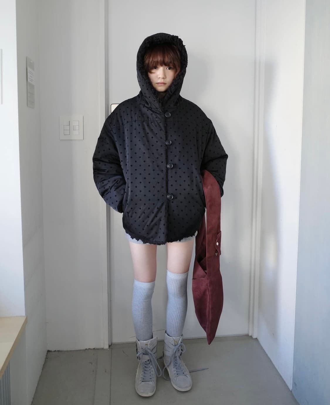 인앤양인하모니 도트 리버시블 자켓 블랙 상품이미지4