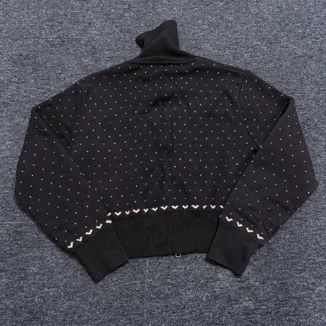 Trwa 보리 울 노르딕 니트 집업 가디건 새상품 상품이미지6