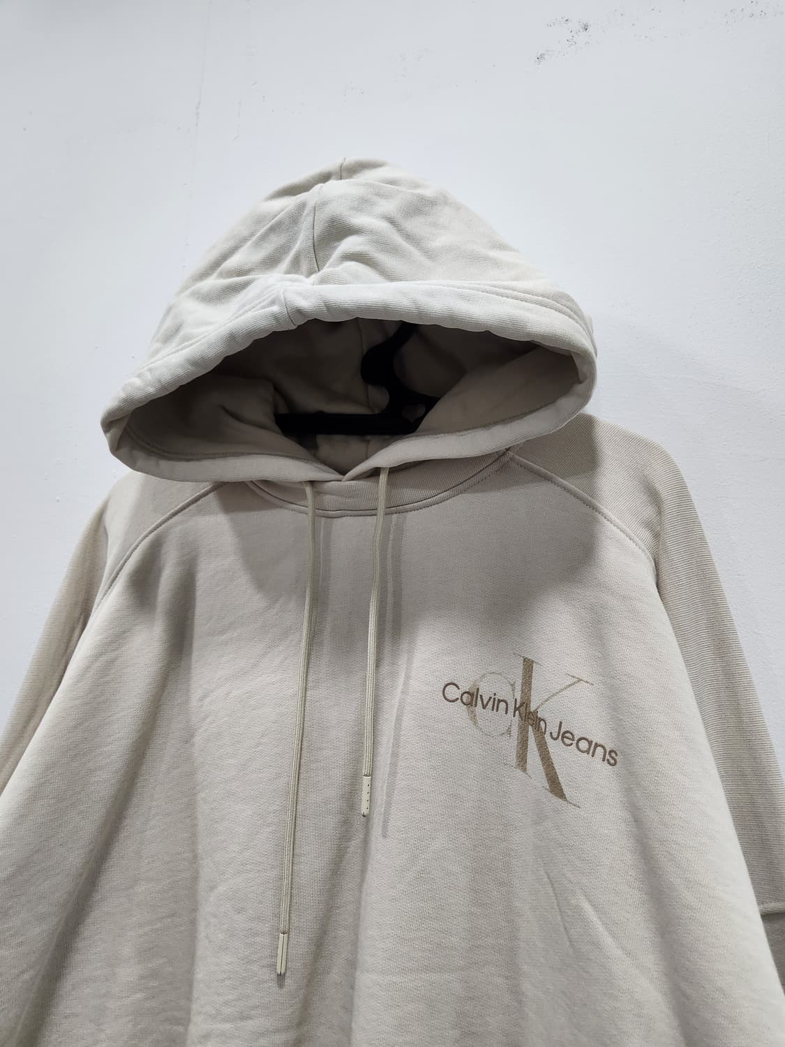 CK 캘빈클라인 오버핏 후드티 아이보리 S 상품이미지2