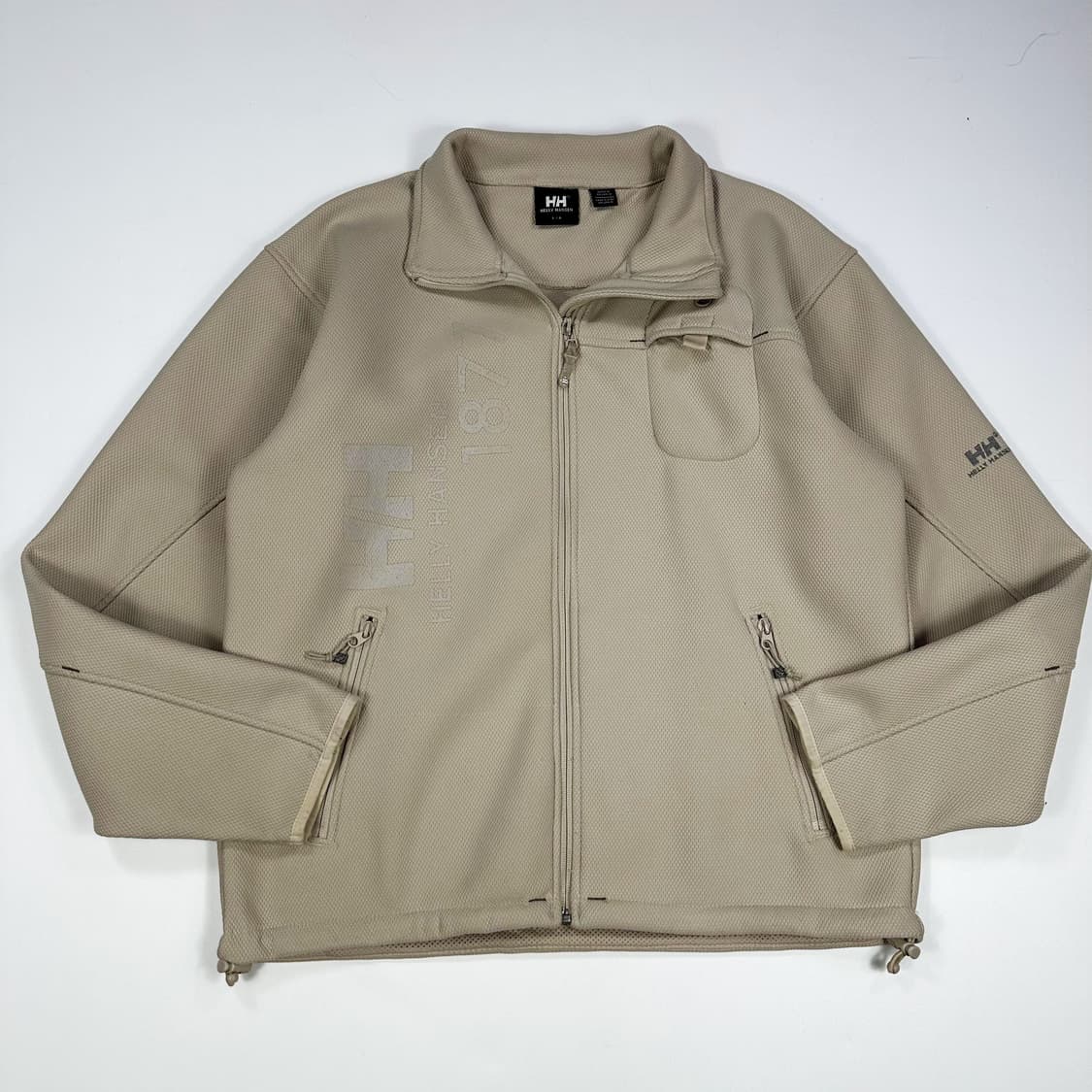 헬리한센 베이지 프린팅 후리스자켓 (L) 상품이미지2