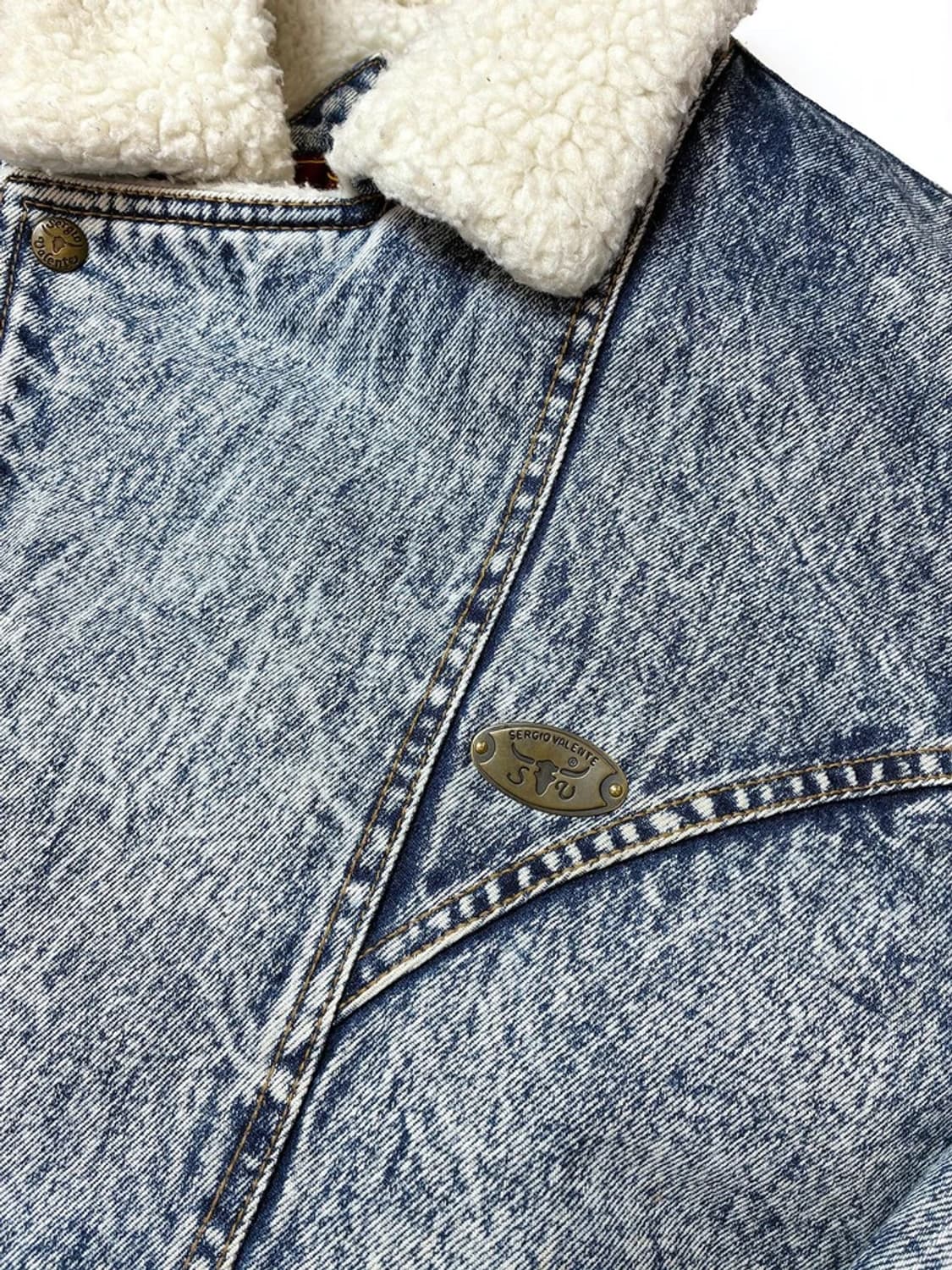 써지오 바렌테 80's 양털 라이더 데님 트러커 자켓 PN5722 상품이미지3