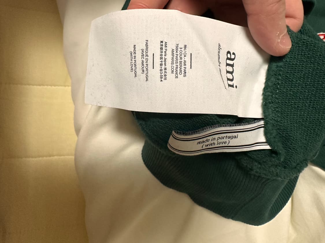 아미 AMI 하트 로고 맨투맨 그린 S 사이즈 상품이미지3