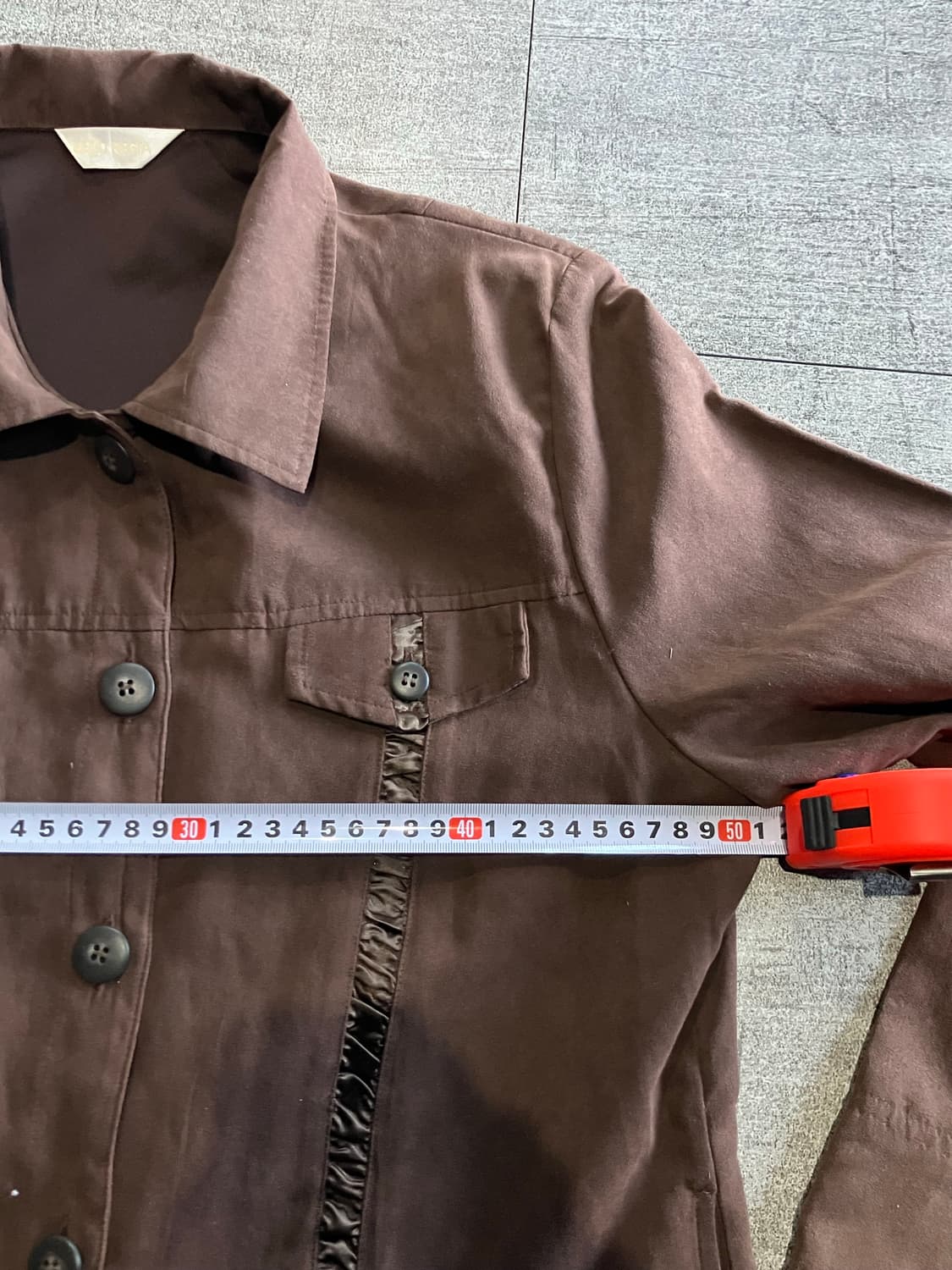 일본빈티지 Belloregia 하구미모리걸 보헤미안 대대장 브라우니자켓 상품이미지2