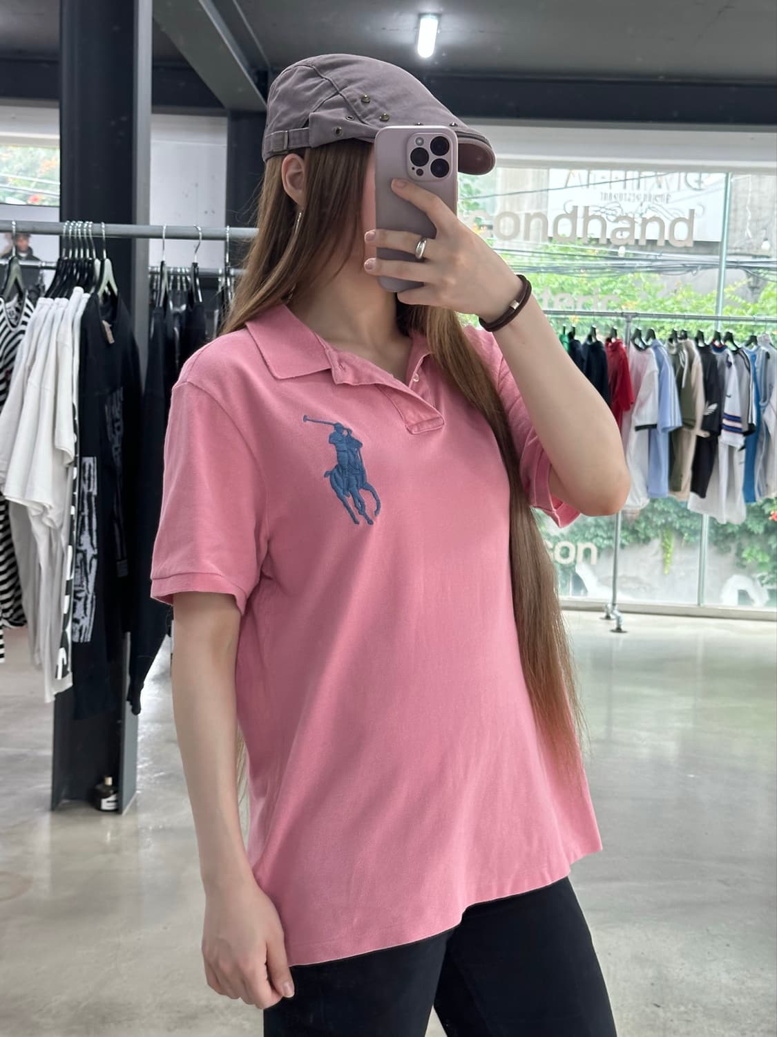 폴로랄프로렌 빅포니 넘버링 핑크 Pk반팔티 상품이미지3