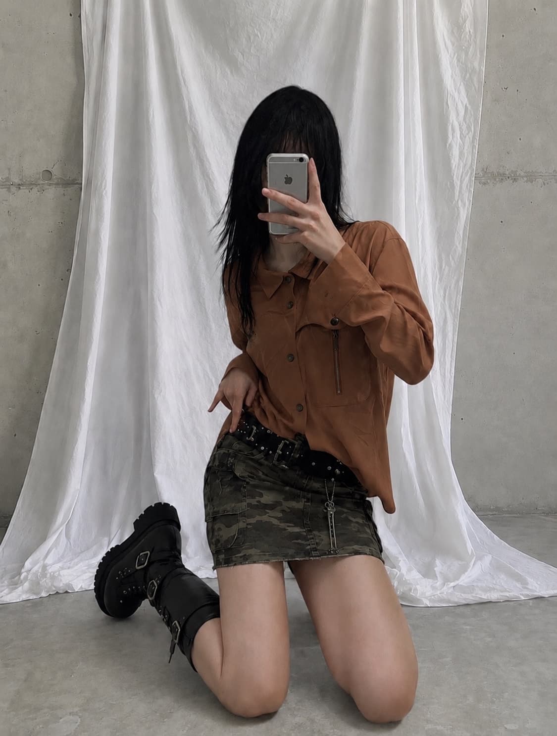 브릭 브라운 셔츠 상품이미지1