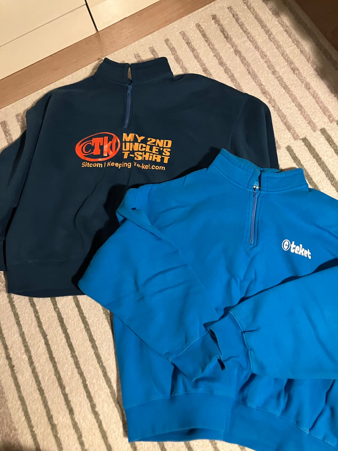 [일괄판매] 테켓 하프지업 스웻셔츠 m 2장 상품이미지1