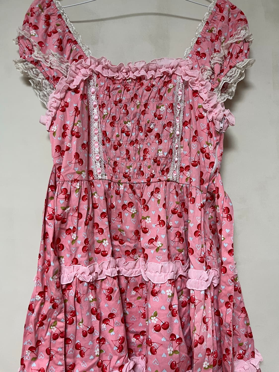 바디라인 리본 히메갸루 체리 원피스 상품이미지5
