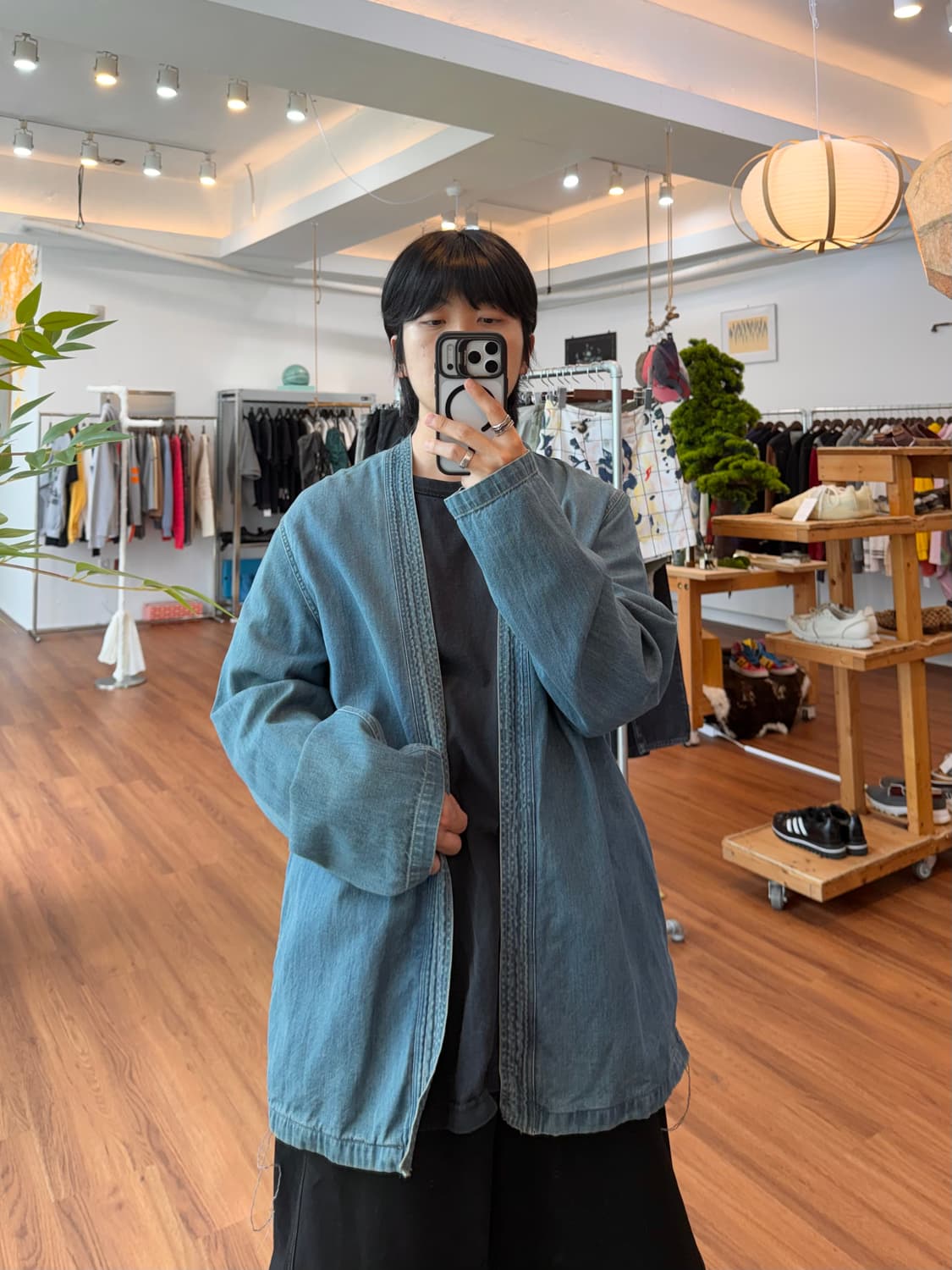 캐피탈 8oz 데님 카카시 셔츠 가디건 상품이미지9