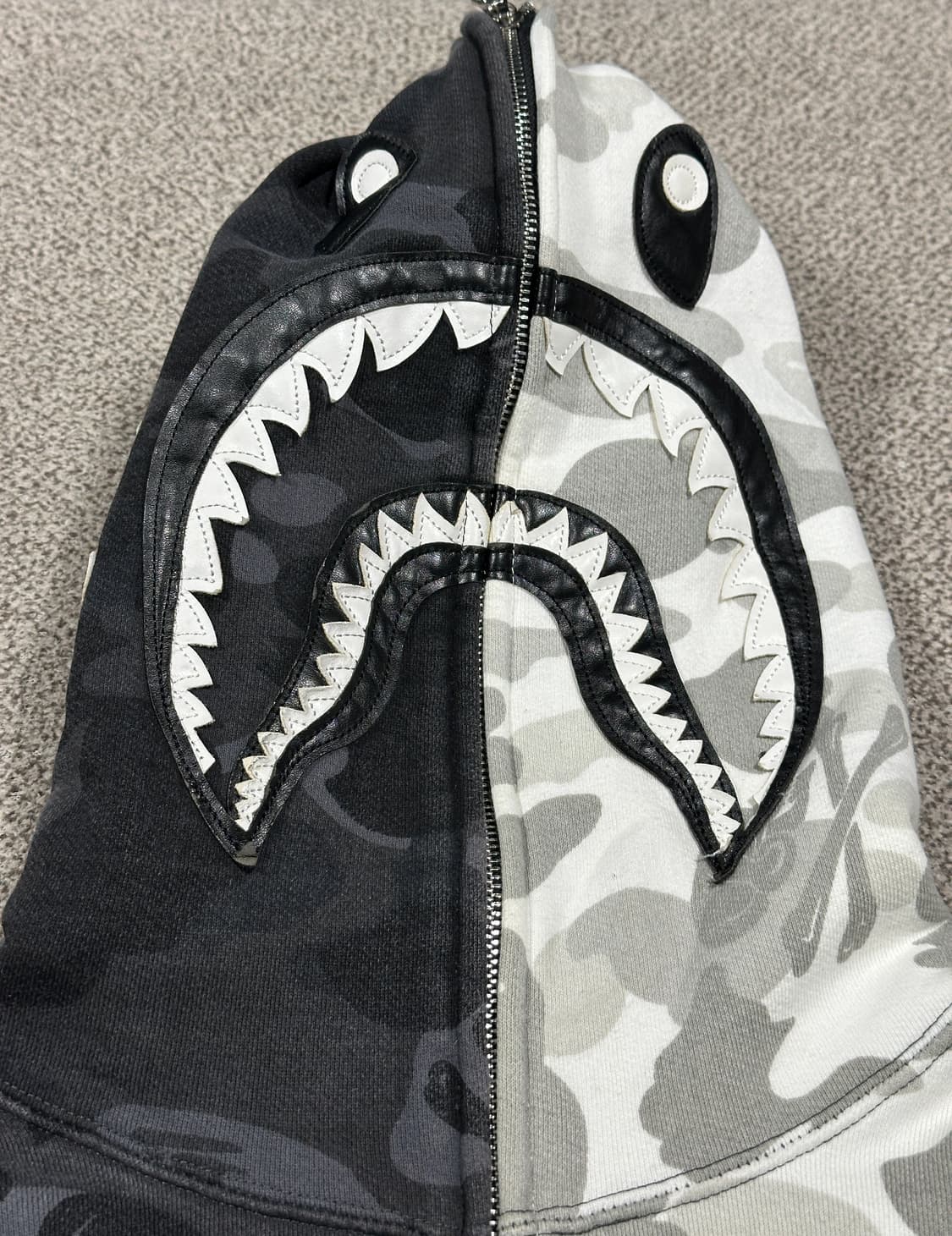 네이버후드x베이프 후드집업 XL 상품이미지2