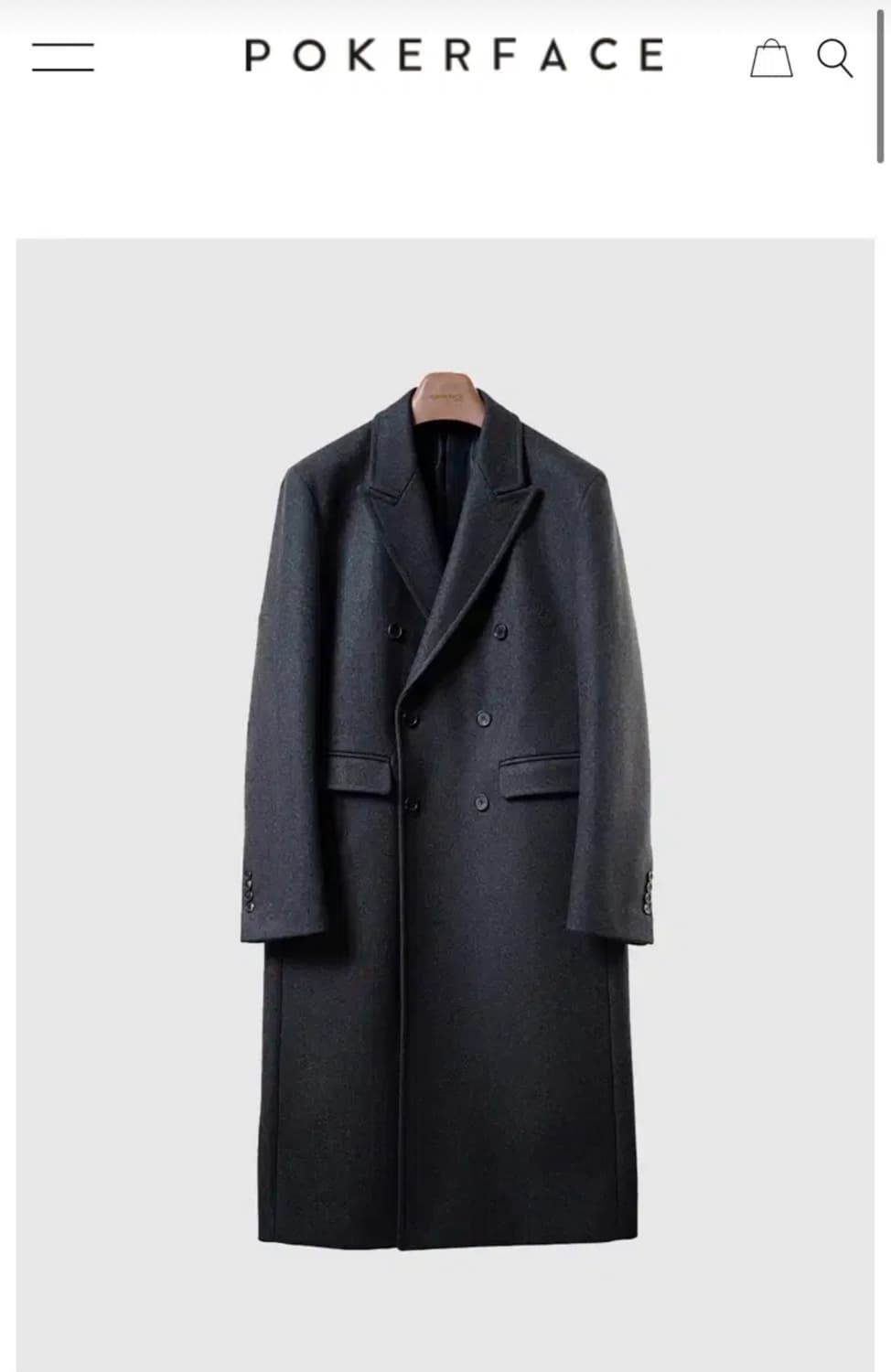 46) 포커페이스 czar 짜르 코트 차콜 상품이미지1