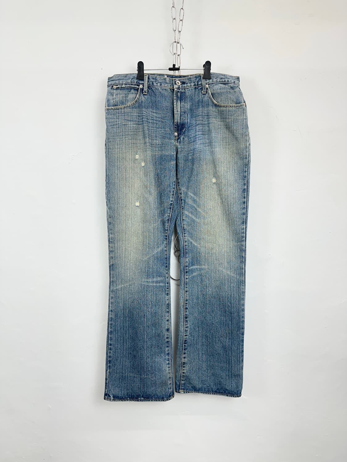 JPN Vintage Light Wash Fade Lines Denim 상품이미지5