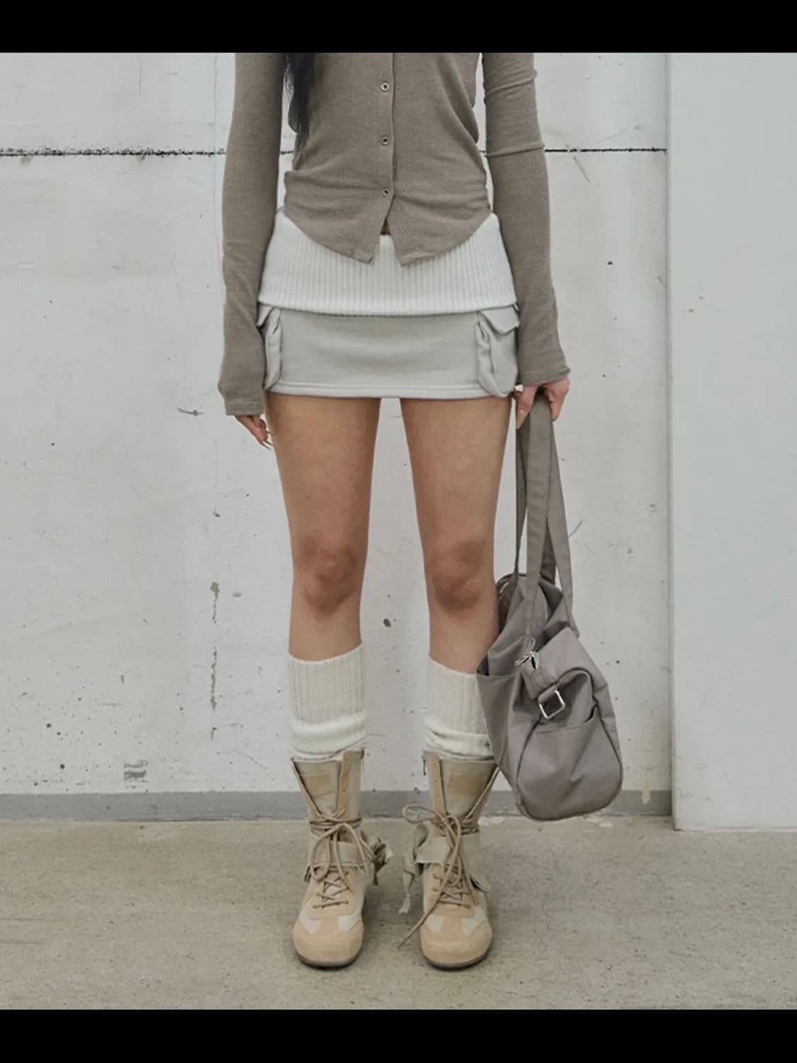 41PRAY 사일프레이 니트 스커트 쇼츠 상품이미지2