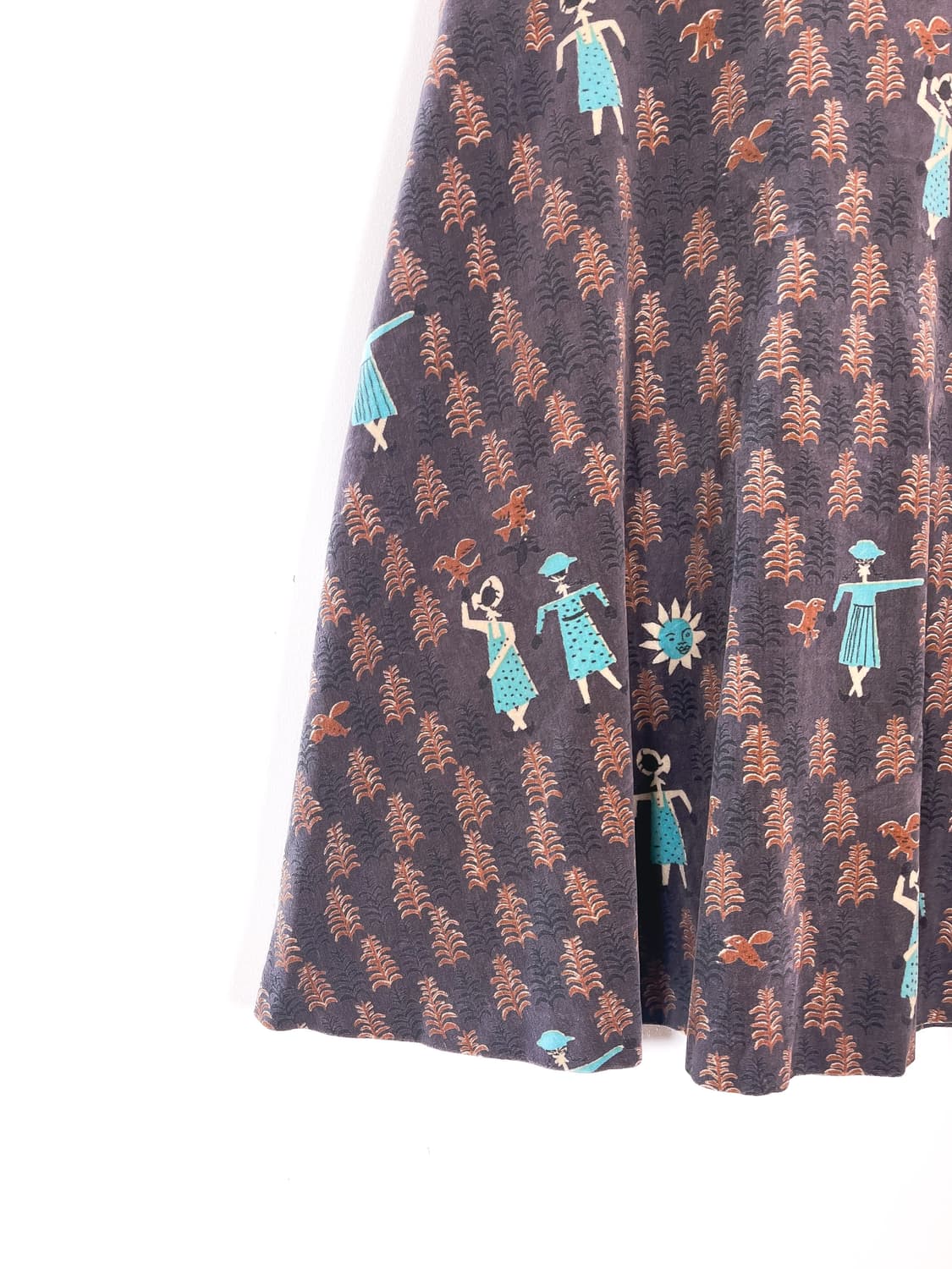 빈티지 패턴 미디스커트 상품이미지8