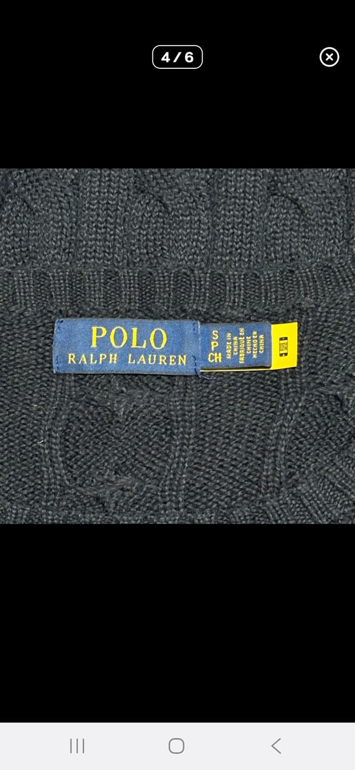 폴로 랄프로렌 꽈배기 니트 S 상품이미지3