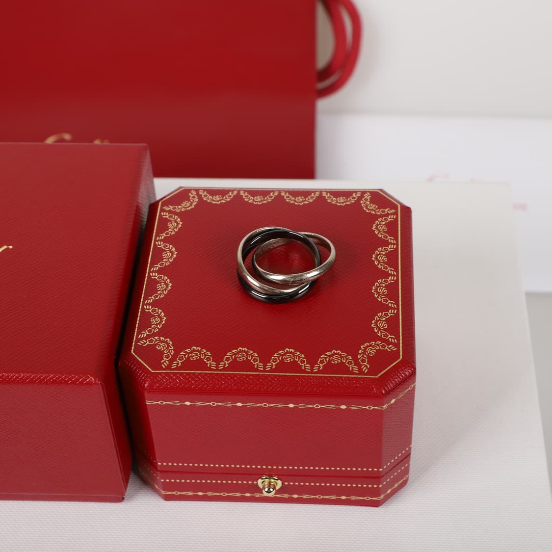 OS / Cartier 까르띠에 트리니티 클래식 화이트 골드 세라믹 상품이미지3