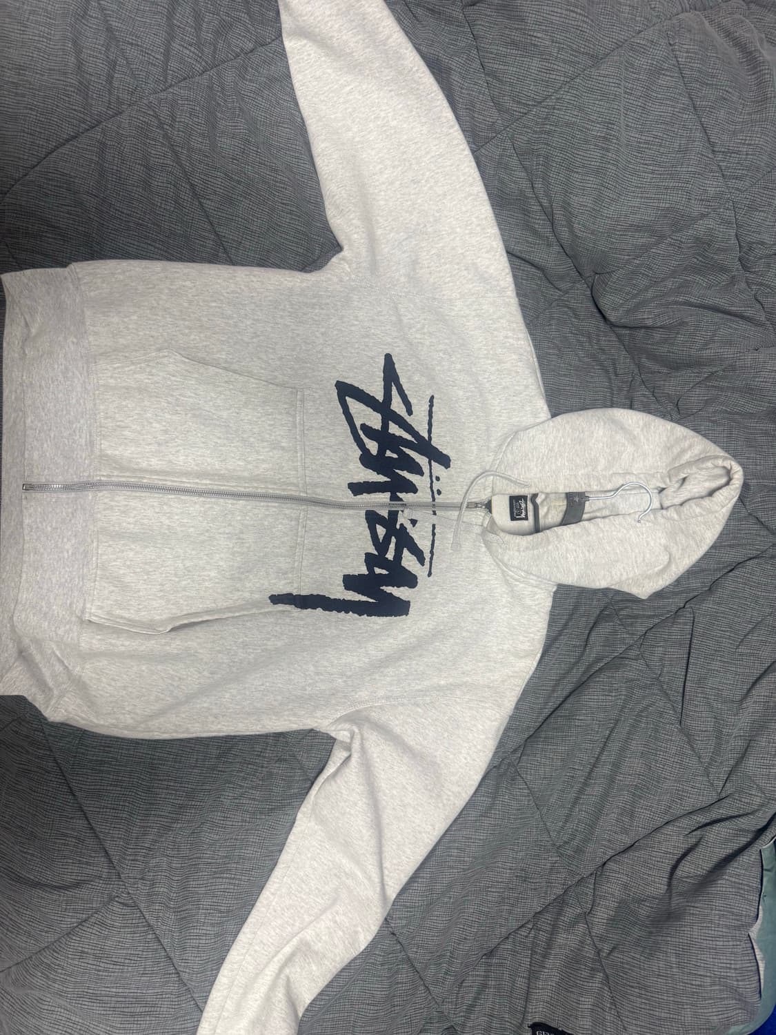 스투시 스탁 애쉬헤어 후드집업 상품이미지1