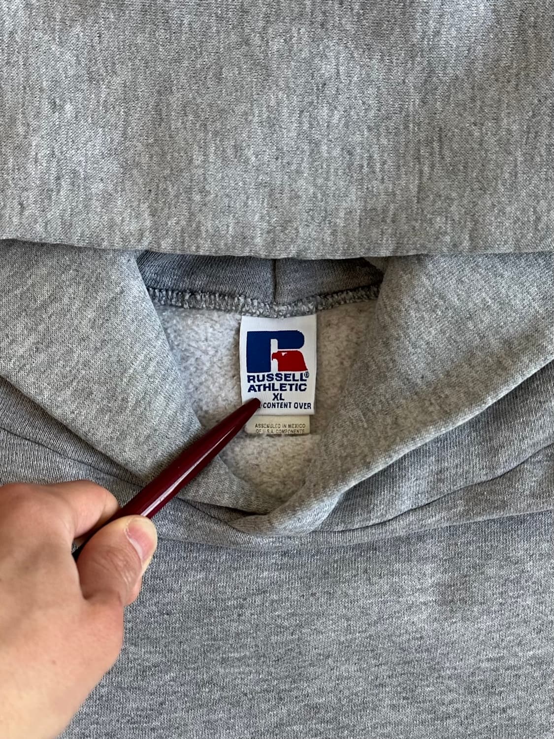 90s 빈티지 러셀 후드 그레이 XL 상품이미지6