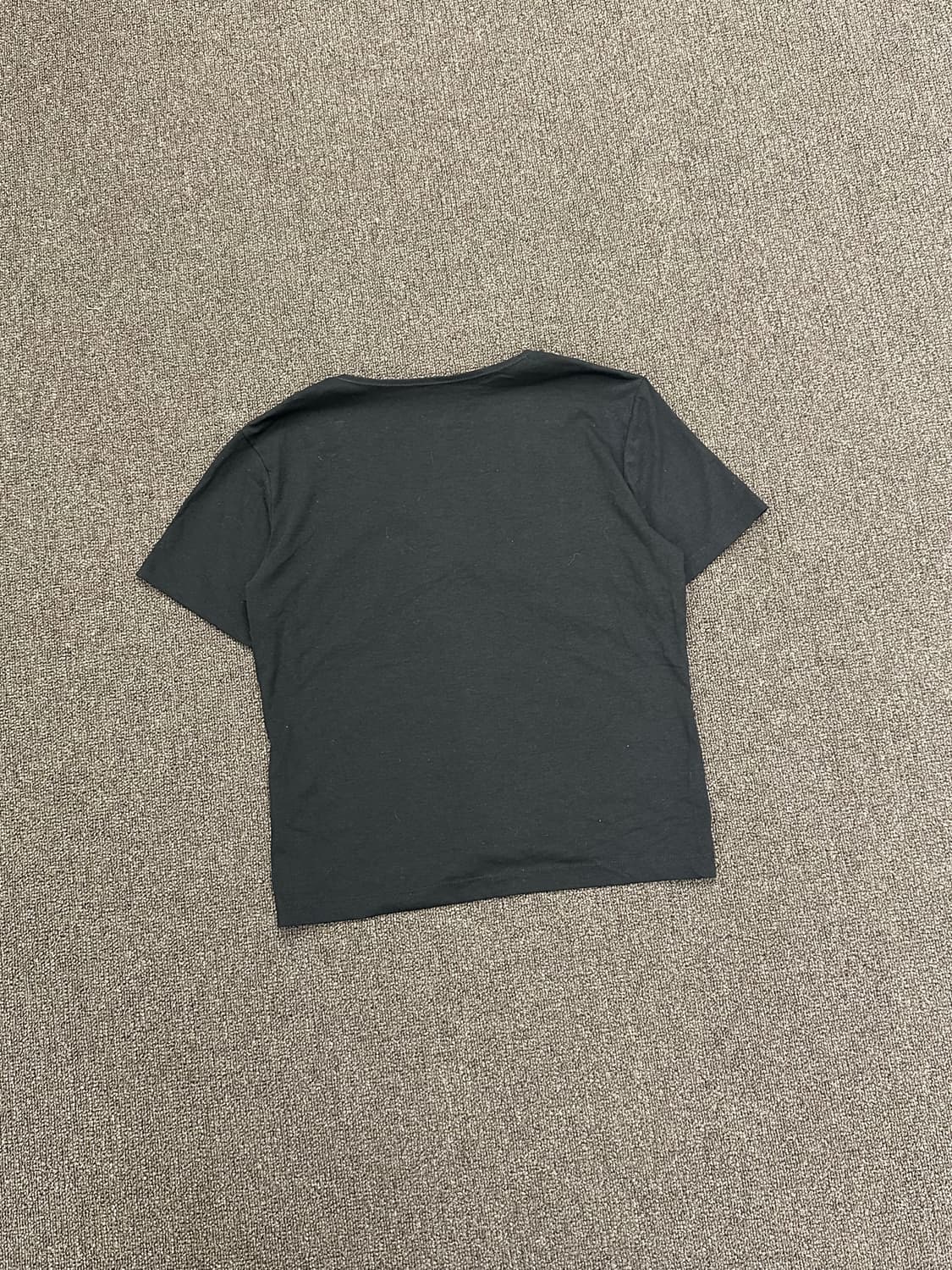 42)Japanese vintage 여성 블랙 v넥 레이스 반팔 상품이미지5