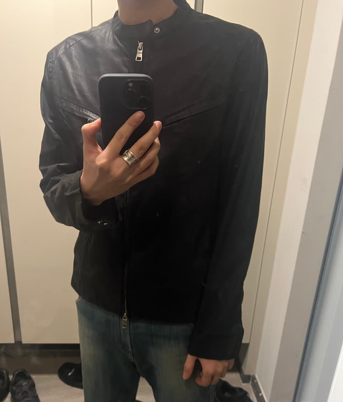 아르마니 익스체인지 왁스 코팅 자켓 M 상품이미지1