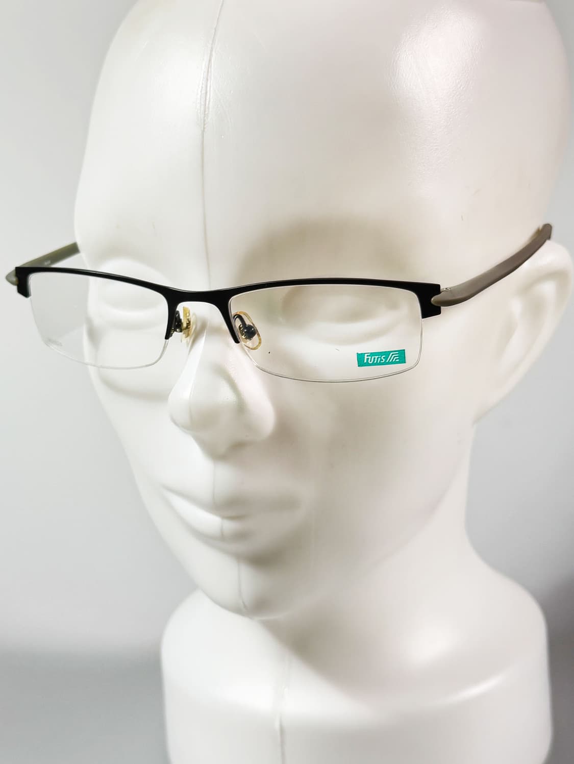 90s FUTIS 블랙 그레이 스퀘어 반무테 빈티지 안경 상품이미지7