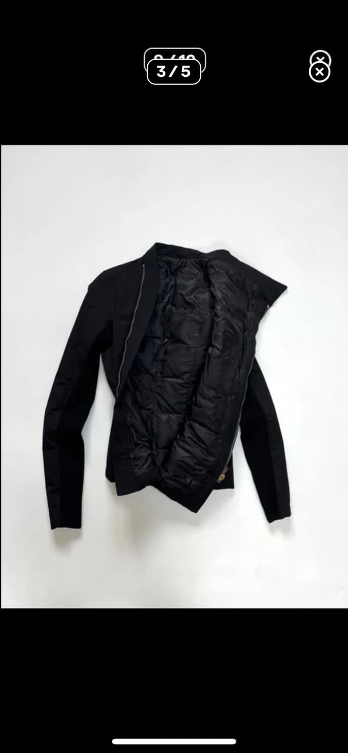 릭오웬스 13FW 구스 경량 패딩 드레이프 하이넥 자켓 상품이미지3