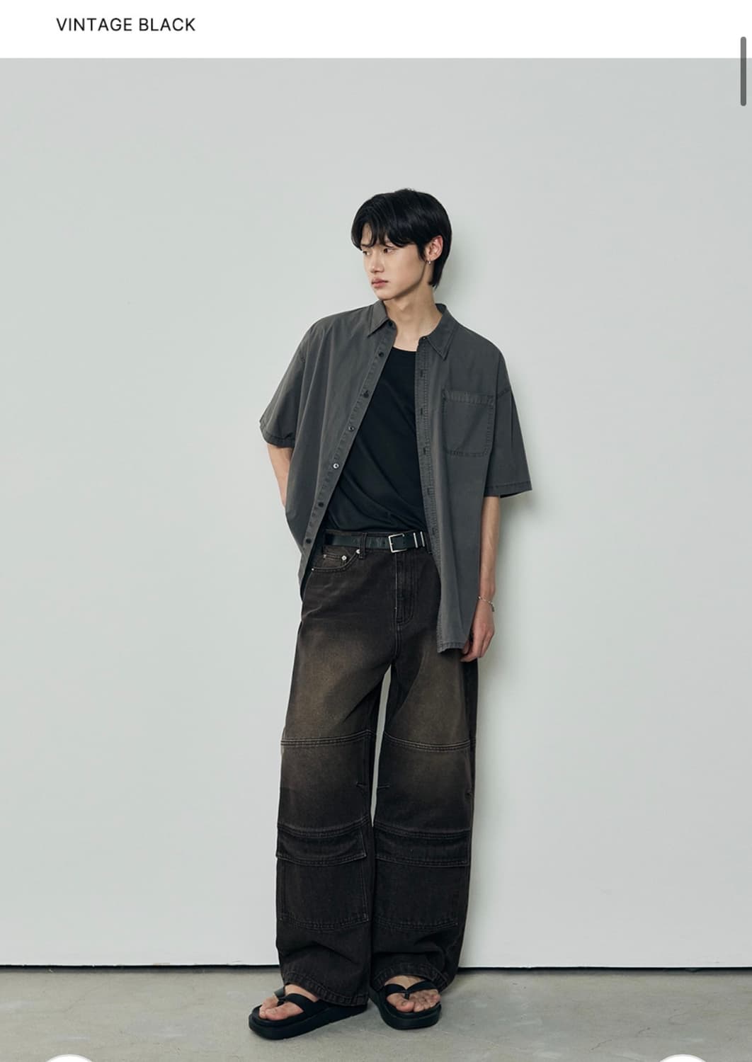 (XL) 아워데이즈 빈티지 프론트 포켓 카고 데님 팬츠 BLACK 상품이미지4