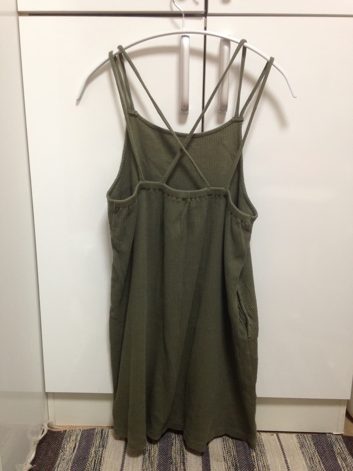 Khaki Rib Midi  Dress 상품이미지2