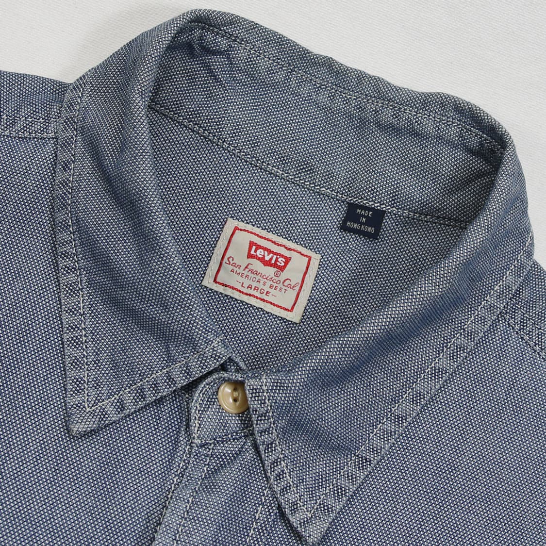 (착용컷) 90's 리바이스 워크 셔츠 (남성용 105) 상품이미지5