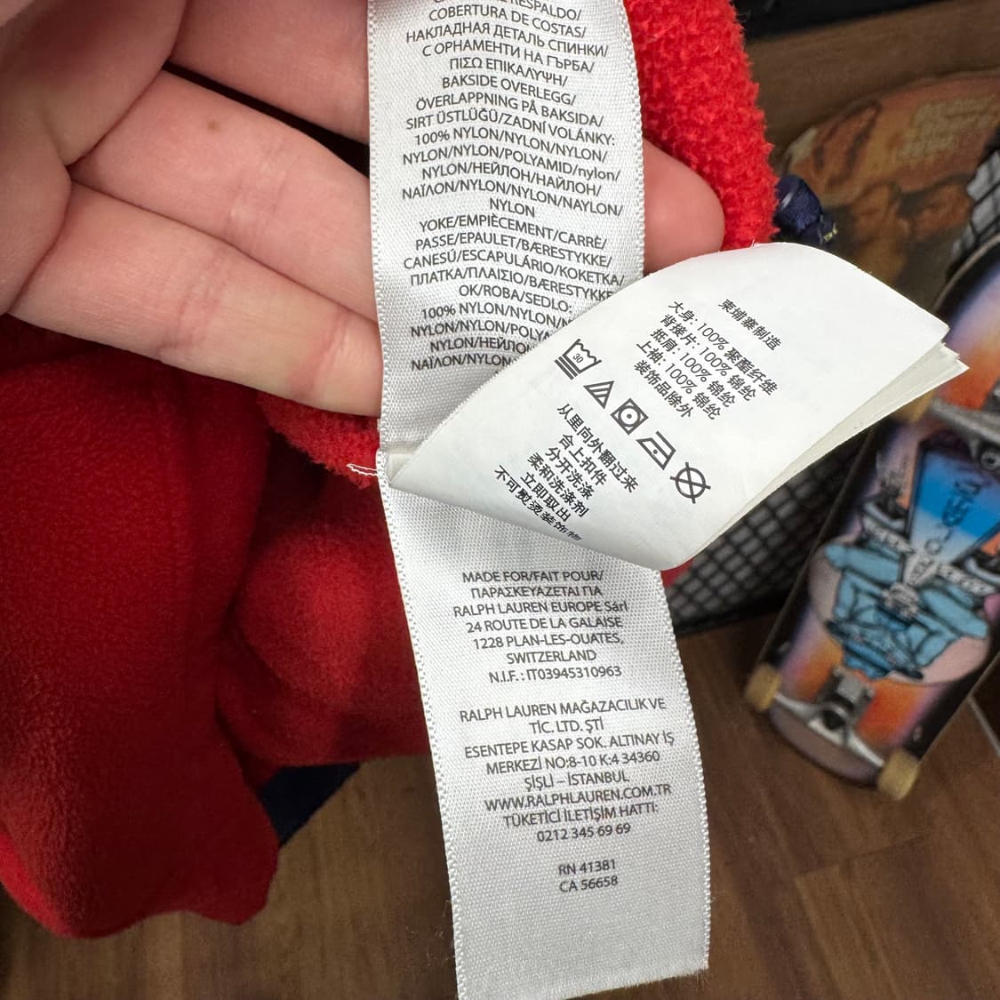 90s 폴로 랄프로렌 스포츠 나일론 자켓 레드 네이비 배색 상품이미지8