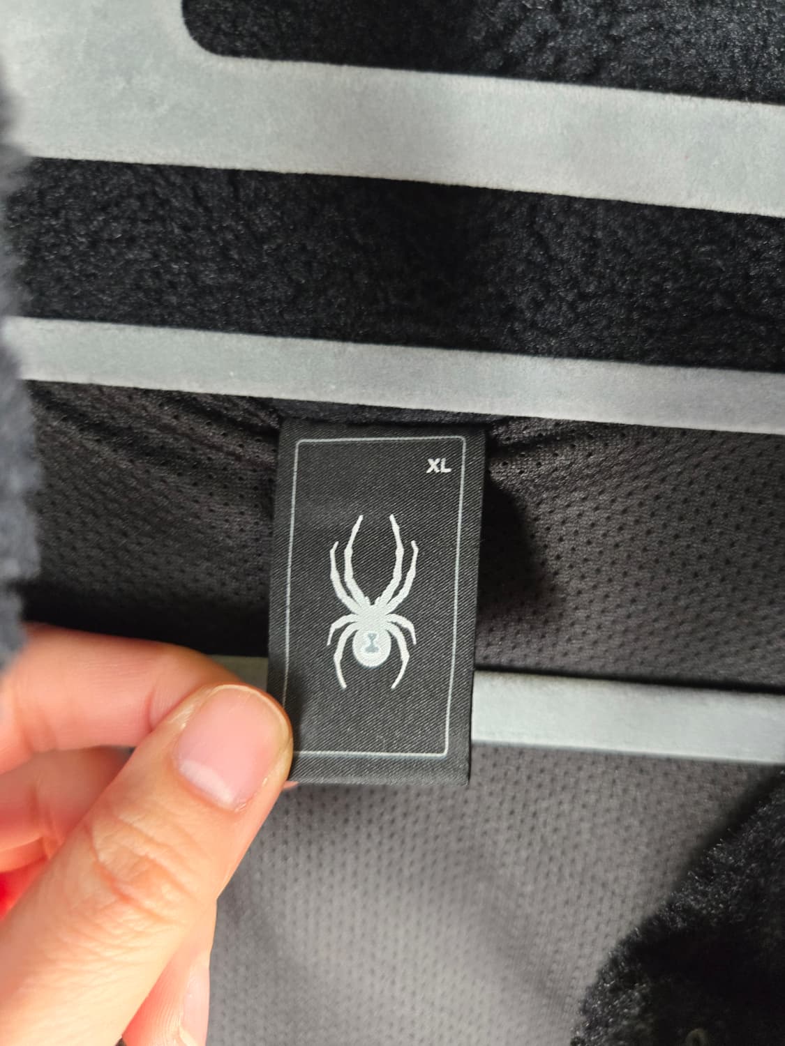 [무료배송]스파이더 105 XL 남성 셜파 플리스 집업 자켓 블랙 상품이미지9