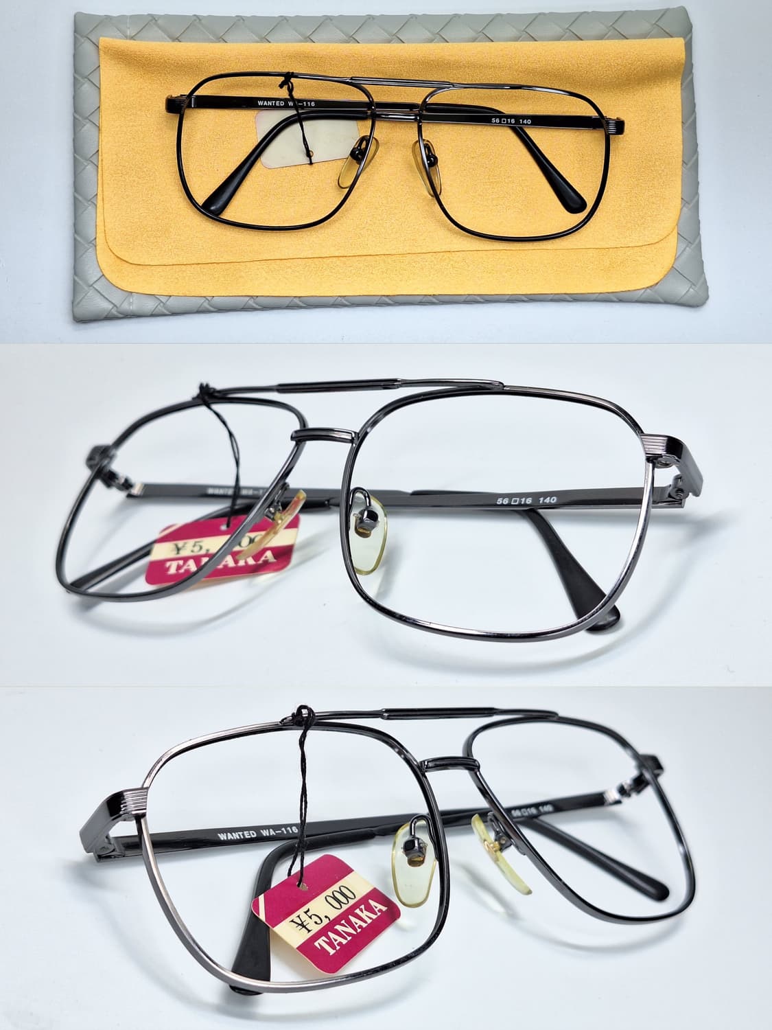 일본 빈티지 데드스톡(미사용)/Wanted wa-116 투브릿지 안경테 상품이미지2